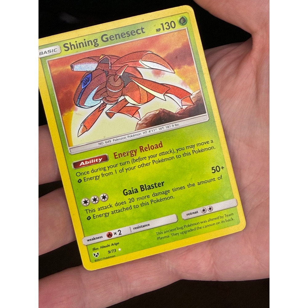 2017 Pokémon Shining Genesect 9/73 Shining Legends Shiny Holo Rare